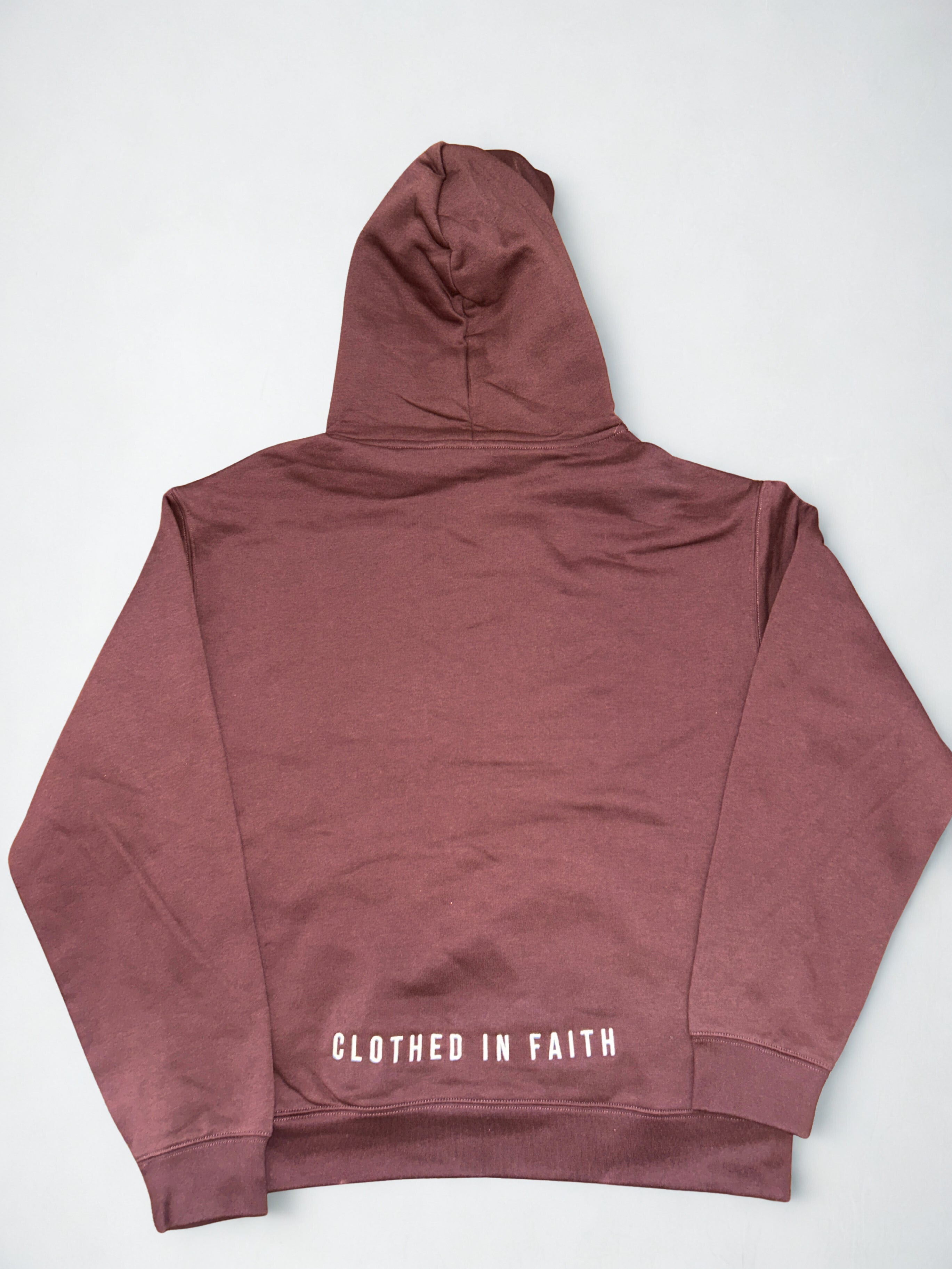 Abundant Life Hoodie Men's/Unisex - White/ Black Embroidered