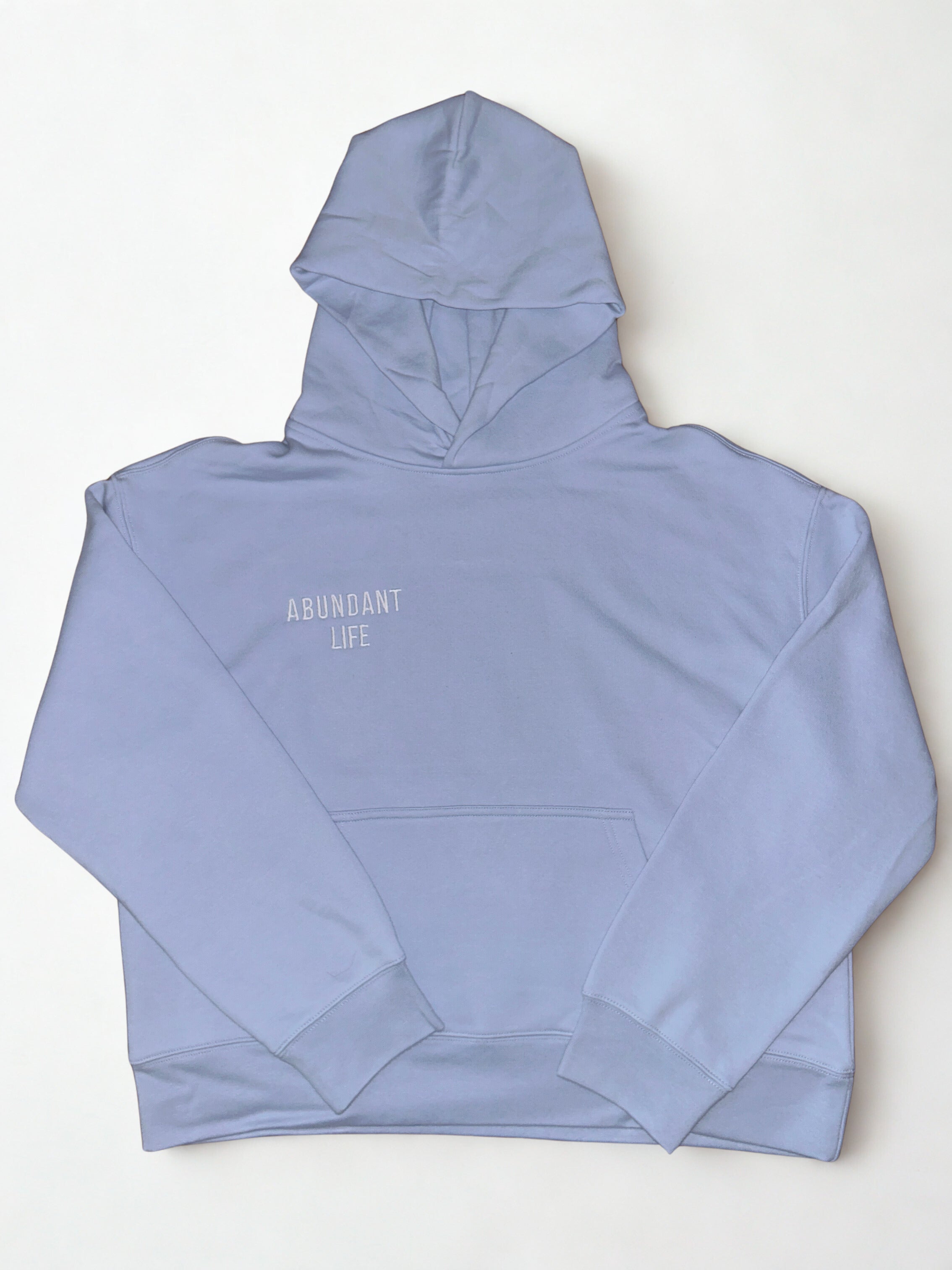 ABUNDANT life Women's Hoodie - Embroidered White