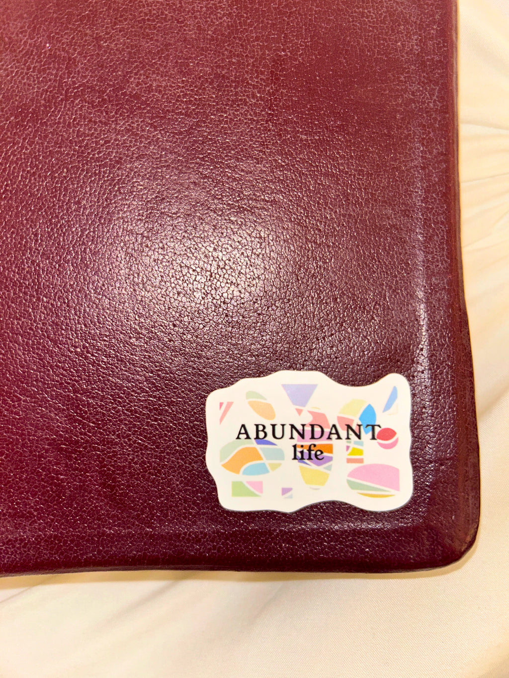 ABUNDANT life Sticker