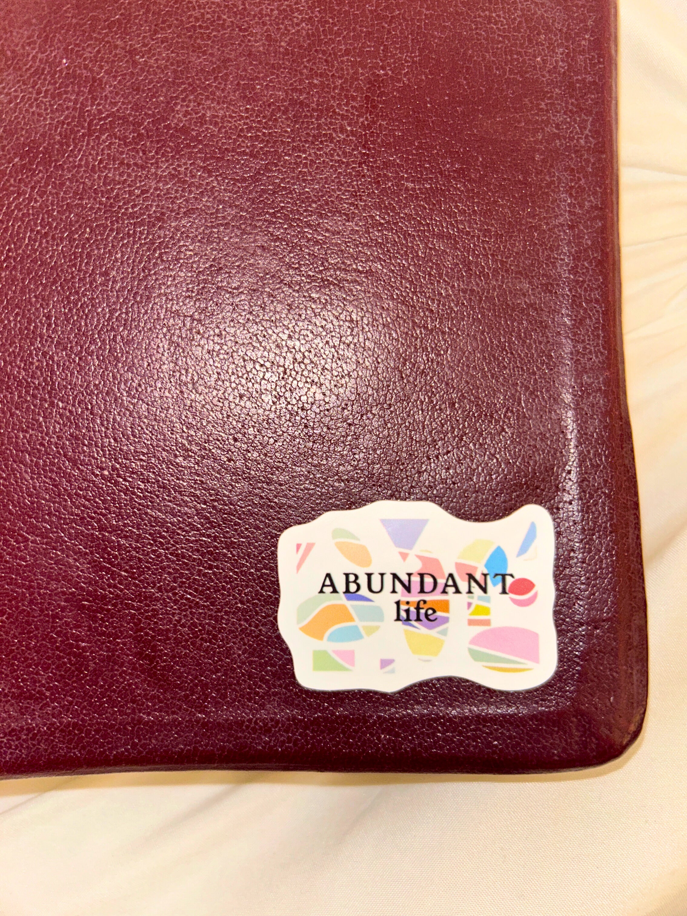 ABUNDANT life Sticker